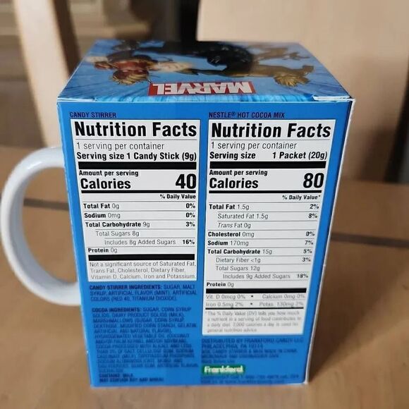 Marvel superhero gift set mug,cocoa,and stirrer - Picture 3 of 4